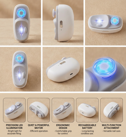 Electric Nail Clipper Trimming and Polishing